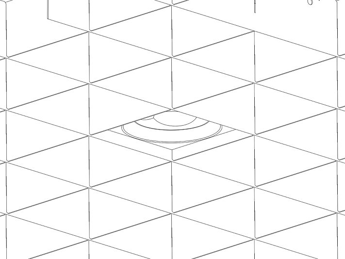 Einstegraster QUADRA mit integriertem Downlight PUNTEO-J60 (S10)